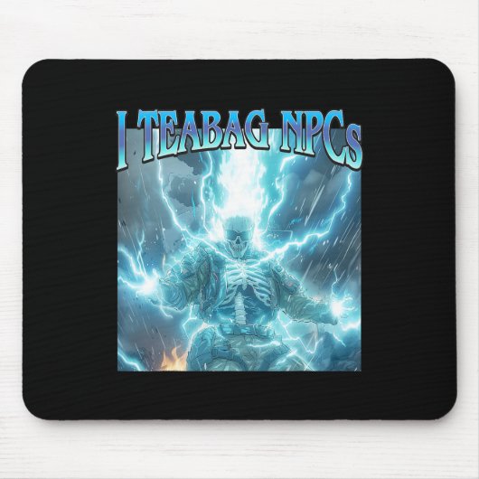 Ich teebeutele Npcs - Lustiger Gaming-Harter-Skele Mousepad (Vorne)