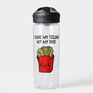 Ich teile Gefühls nicht Food Funny Kawaii Fries To Trinkflasche