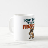 Ich teile nur mit meinem Frenchie Kaffeetasse (Vorderseite Links)