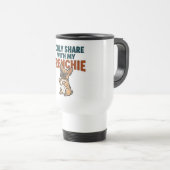 Ich teile nur mit meinem Frenchie Reisebecher (VorderseiteRechts)
