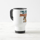 Ich teile nur mit meinem Frenchie Reisebecher (Vorderseite Links)