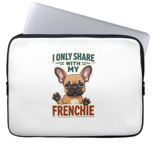 Ich teile nur mit meinem Frenchie Vintage Französi Laptopschutzhülle