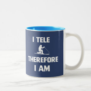 Ich Tele also bin ich Zweifarbige Tasse