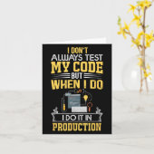 Ich teste nicht immer meinen Code - nur bei Prod F Karte (Gelbe Blume)