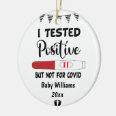 Ich testete positives, lustiges Schwangentuch Keramik Ornament (Links)
