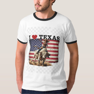 Ich ❤️ TEXAS – Rodeo-Geist & Patriotismus T-Shirt