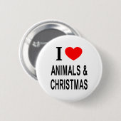 ICH ❤️ TIERE & CHRISTMAS IN LIEBE VON TIEREN & CHR BUTTON (Vorne & Hinten)