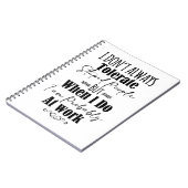 Ich toleriere bei der Arbeit nicht immer junge Leu Notizblock (Linke Seite)