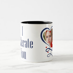 Ich toleriere dich zweifarbige tasse