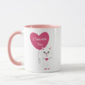 Ich toleriere die sarkastische Cat Valentinstag-Ta Tasse (Links)