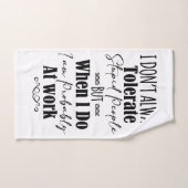 Ich toleriere nicht immer dumme Menschen Badhandtuch Set (Handtuch)