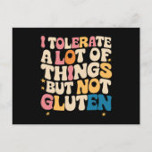 Ich toleriere viele Dinge, aber kein Gluten Postkarte (Vorderseite)