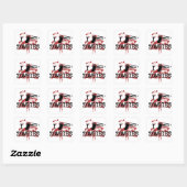 Ich töte Zombies Quadratischer Aufkleber (Blatt)