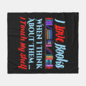 Ich Touch mein Regal buchen Lover Spaß Fleecedecke (Vorderseite (Horizontal))