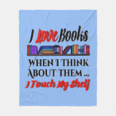 Ich Touch mein Regal buchen Lover Spaß Fleecedecke (Vorderseite)
