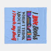 Ich Touch mein Regal buchen Lover Spaß Fleecedecke (Vorderseite (Horizontal))