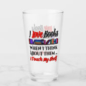 Ich Touch mein Regal buchen Lover Spaß Glas (Vorderseite)