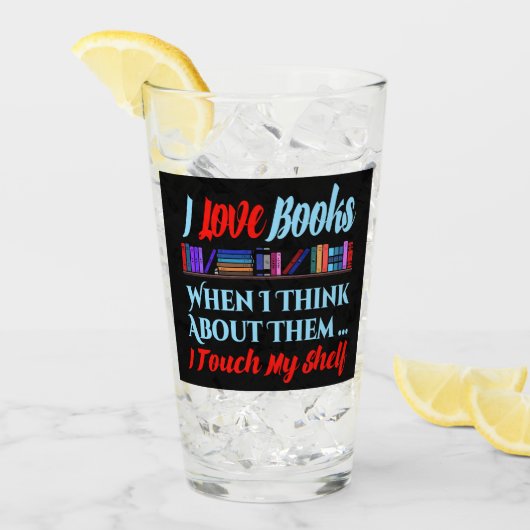 Ich Touch mein Regal buchen Lover Spaß Glas (Vorderseite Ice)