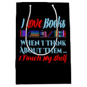 Ich Touch mein Regal buchen Lover Spaß Mittlere Geschenktüte (Vorderseite)
