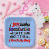 Ich Touch mein Regal buchen Lover Spaß Pappteller (Party)