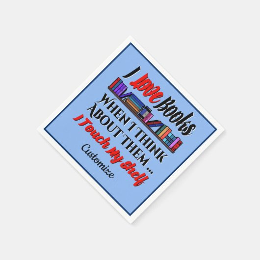 Ich Touch mein Regal buchen Lover Spaß Serviette (Ecke)