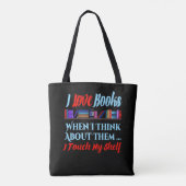 Ich Touch mein Regal buchen Lover Spaß Tasche (Rückseite)