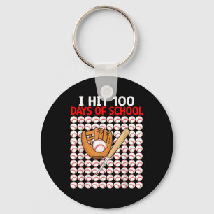 Ich traf 100 Tage Baseball Bat Boys Kleinkind Schlüsselanhänger