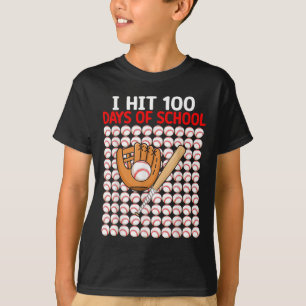 Ich traf 100 Tage Baseball Bat Boys Kleinkind T-Shirt