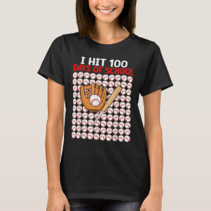 Ich traf 100 Tage Baseball Bat Boys Kleinkind T-Shirt
