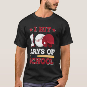 Ich traf 100 Tage Baseball School Meilenstein T-Shirt
