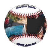 Ich traf einen Homerun Vater Foto Vathers Day Base Baseball (Vorderseite)