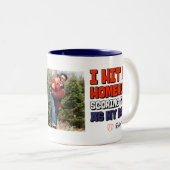 Ich traf einen Homerun Vater Foto Vathers Day Base Zweifarbige Tasse (VorderseiteRechts)