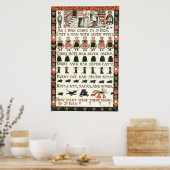 Ich traf einen Mann mit sieben Ehefrauen Plakat (Küche)