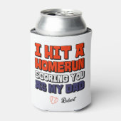 Ich traf einen Personalisierten Vatertag-Baseball Dosenkühler (Kanne Vorderseite)