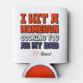 Ich traf einen Personalisierten Vatertag-Baseball Dosenkühler (Rückseite)