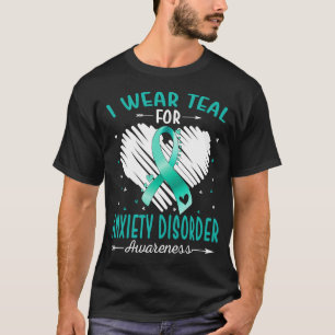 Ich trage Aquamarin für ANXIETY DISORDER Awareness T-Shirt