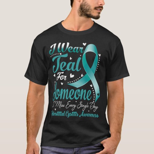 Ich trage Aquamarin für das INTERSTITIALE CYSTITIS T-Shirt (Vorderseite)