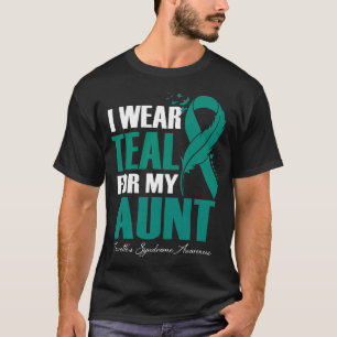 Ich trage Aquamarin für mein Tante Tourettes Syndr T-Shirt