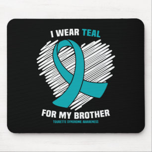 Ich trage Aquamarin für meine Brother Tourette Syn Mousepad