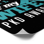 Ich trage Aquamarin für meine Ehefrau polyzystisch Poster (Ecke)