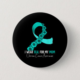 Ich trage Aquamarin für meine Mama Ovarialkarzinom Button