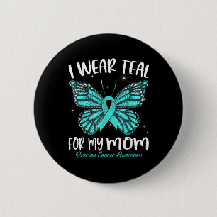 Ich trage Aquamarin für meine Mama Ovarialkarzinom Button