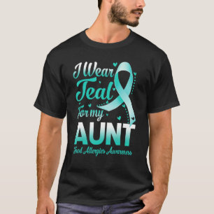 Ich trage Aquamarin für meine Tante Lebensmittelal T-Shirt