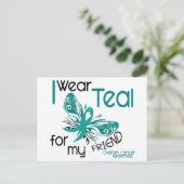 Ich trage Aquamarin für meinen Freund 45 Ovarialka Postkarte (Stehend Vorderseite)