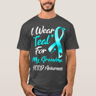 Ich trage Aquamarin für meinen Oma PTSD Awareness  T-Shirt