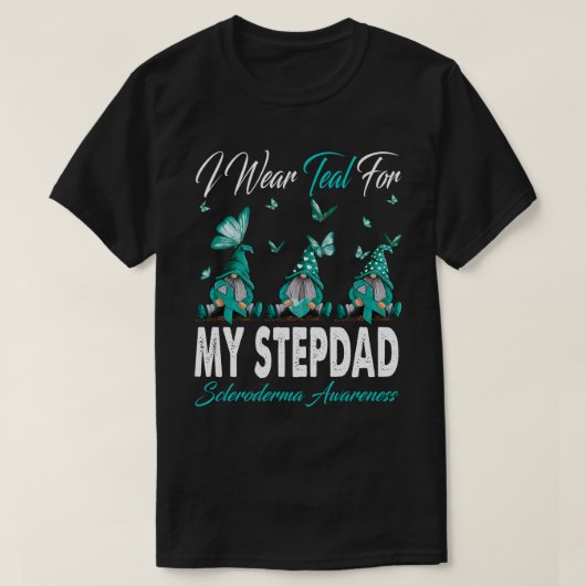 Ich trage Aquamarin für meinen STEPDAD Scleroderma T-Shirt (Design vorne)