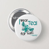 Ich trage aquamarin für MICH Eierstockkrebs 45 Button (Vorne & Hinten)