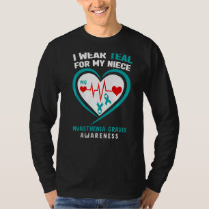Ich trage Aquamarin für My Niece Myasthenia Gravis T-Shirt