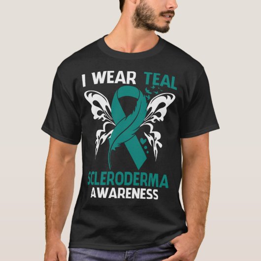 Ich trage Aquamarin für SCLERODERMA Awareness T-Shirt (Vorderseite)