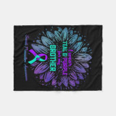 Ich trage Aquamarin Lila für die Prävention von Br Fleecedecke (Vorderseite (Horizontal))